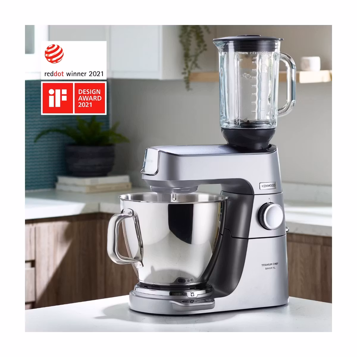 Kenwood Titanium Chef Baker XL Köksmaskin 1200 W 7 L Rostfrit stål