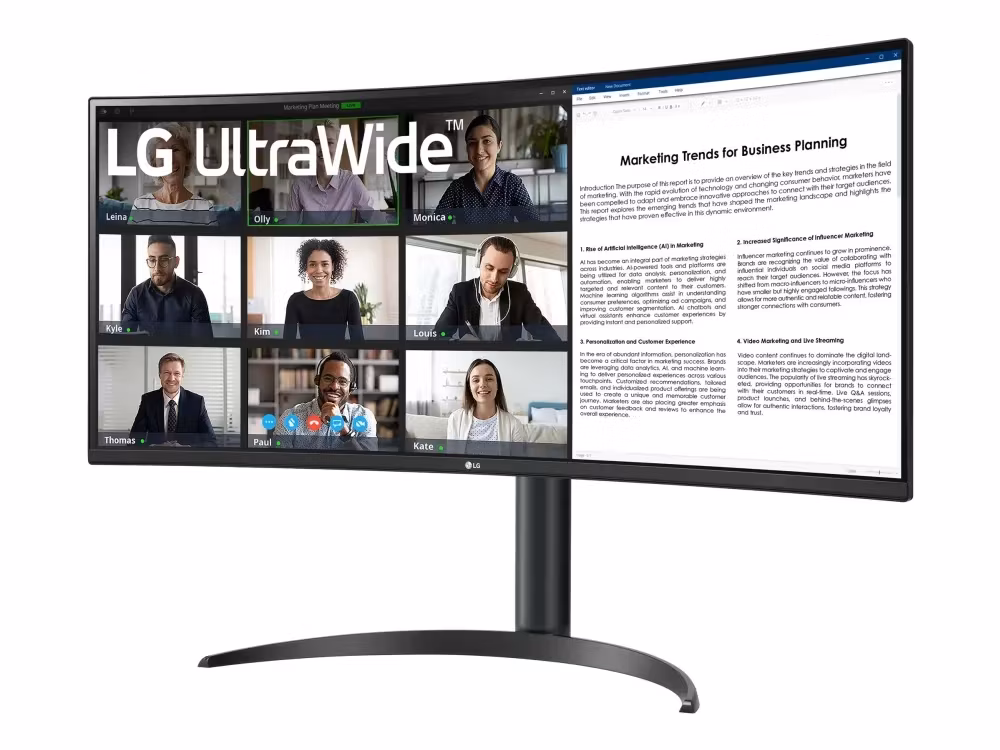 LG UltraWide 34WR55QK-B 34" UltraWide Curved Gamingskärm