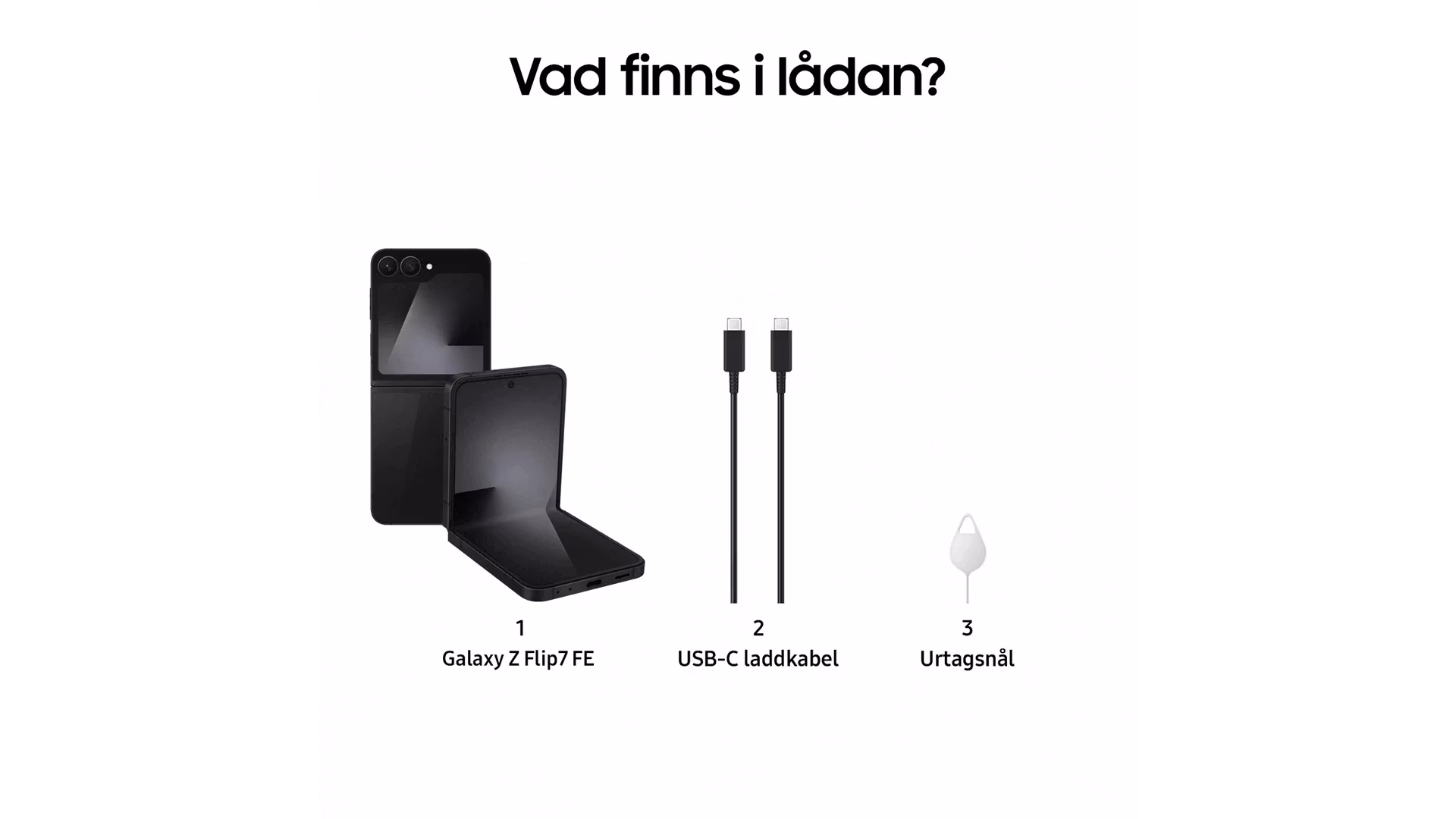Samsung Galaxy Z Flip7 FE 8GB 256GB Svart