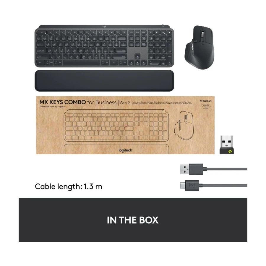 Logitech MX Keys Combo for Business tangentbord och mus trådlöst