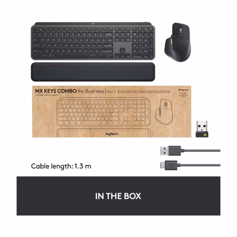 Logitech MX Keys Combo for Business tangentbord och mus trådlöst