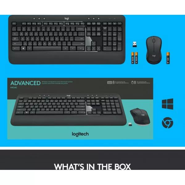Logitech MK540 Advanced tangentbord och mus trådlöst