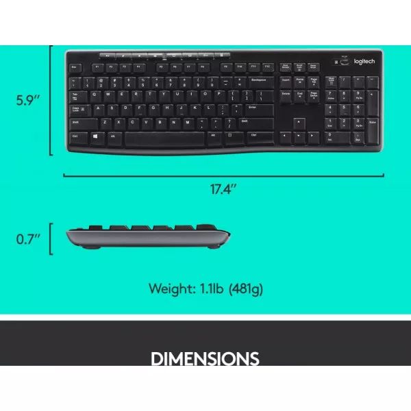 Logitech MK270 Combo tangentbord och mus Trådlöst