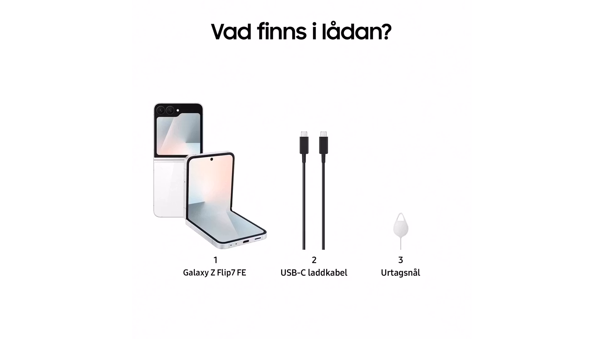 Samsung Galaxy Z Flip7 FE 8GB 256GB Vit