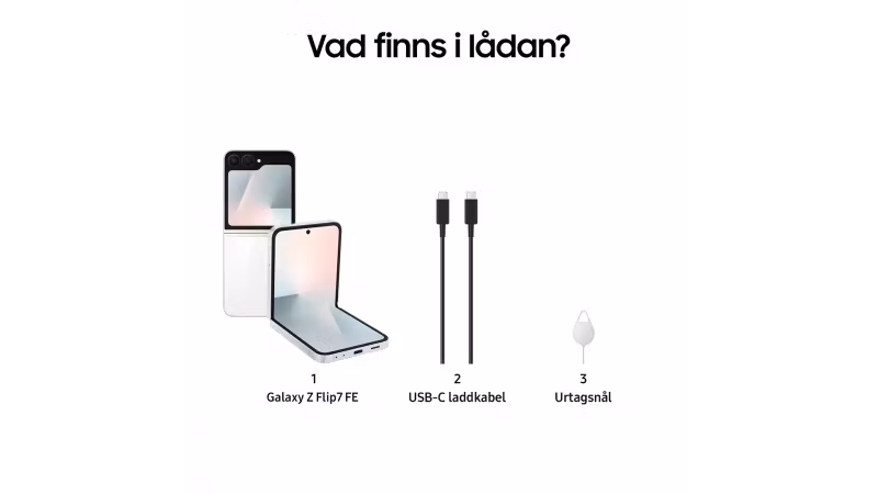 Samsung Galaxy Z Flip7 FE 8GB 256GB Vit