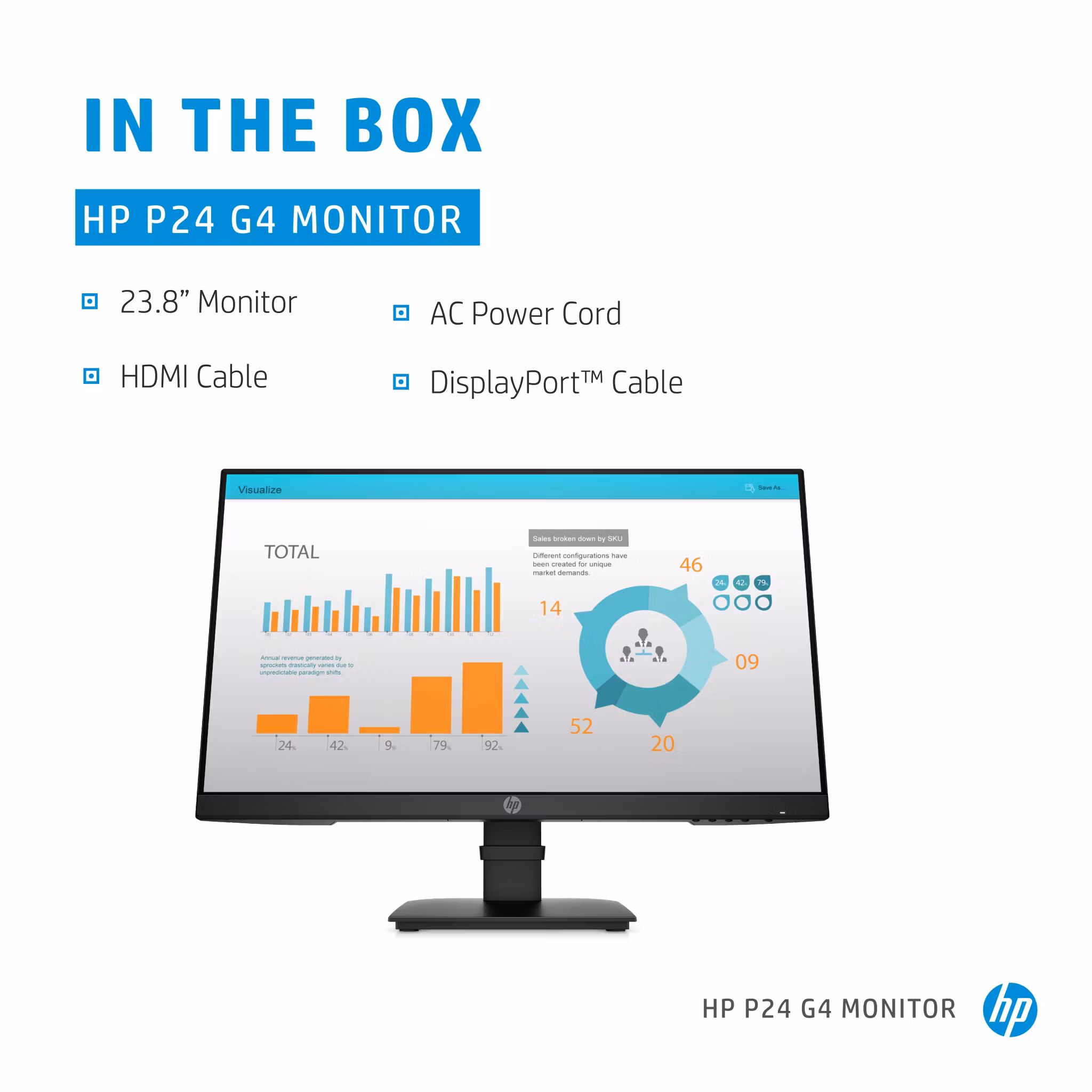 HP P-Series P24 G4 23.8" 1920 x 1080 pixels Full HD Monitor