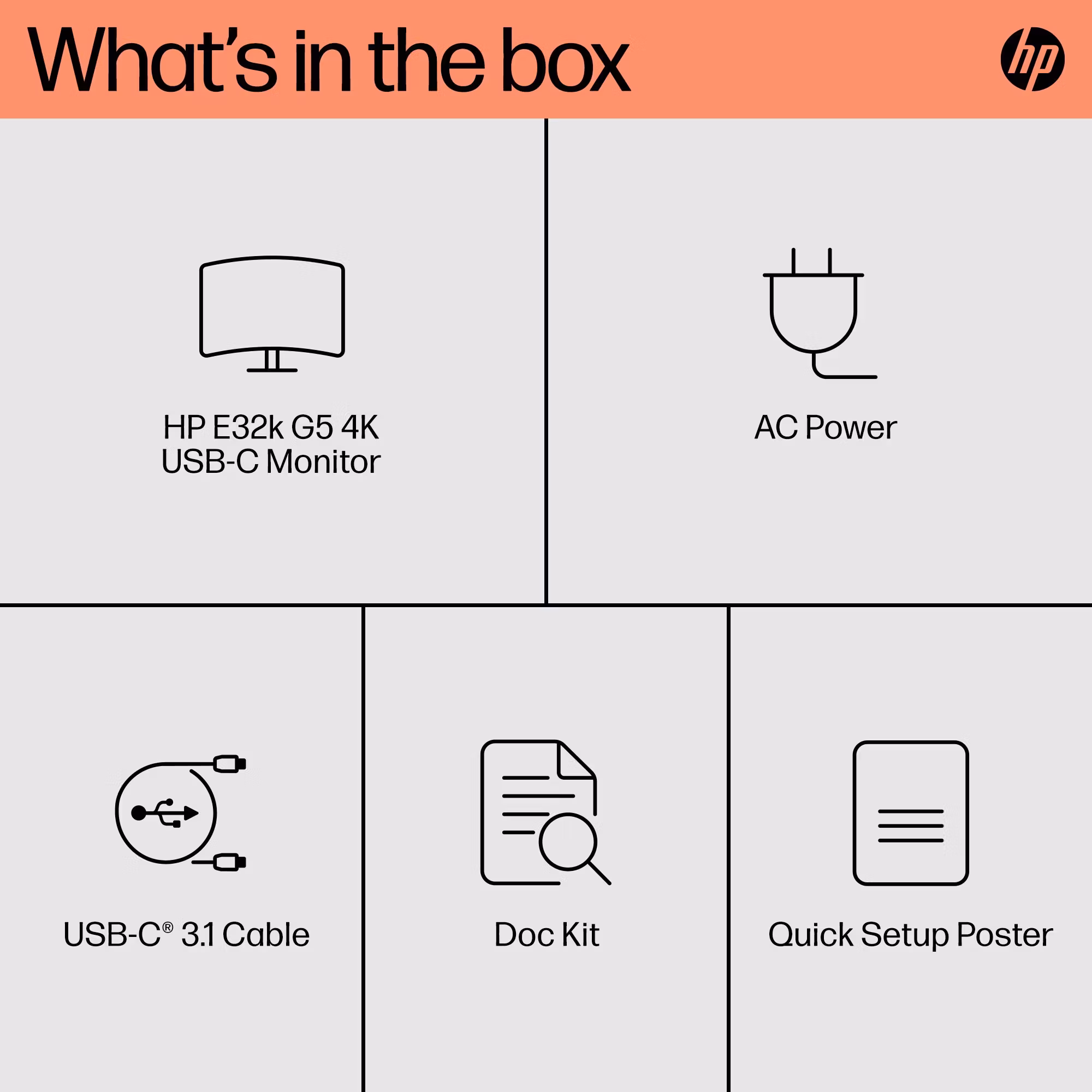 HP E32k G5 31.5" 4K USB-C Monitor