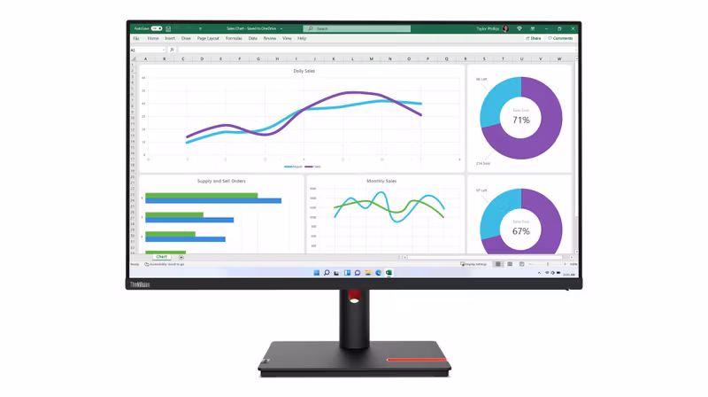 Lenovo ThinkVision T32h-30 31.5" 2560 x 1440 pixels Quad HD Monitor