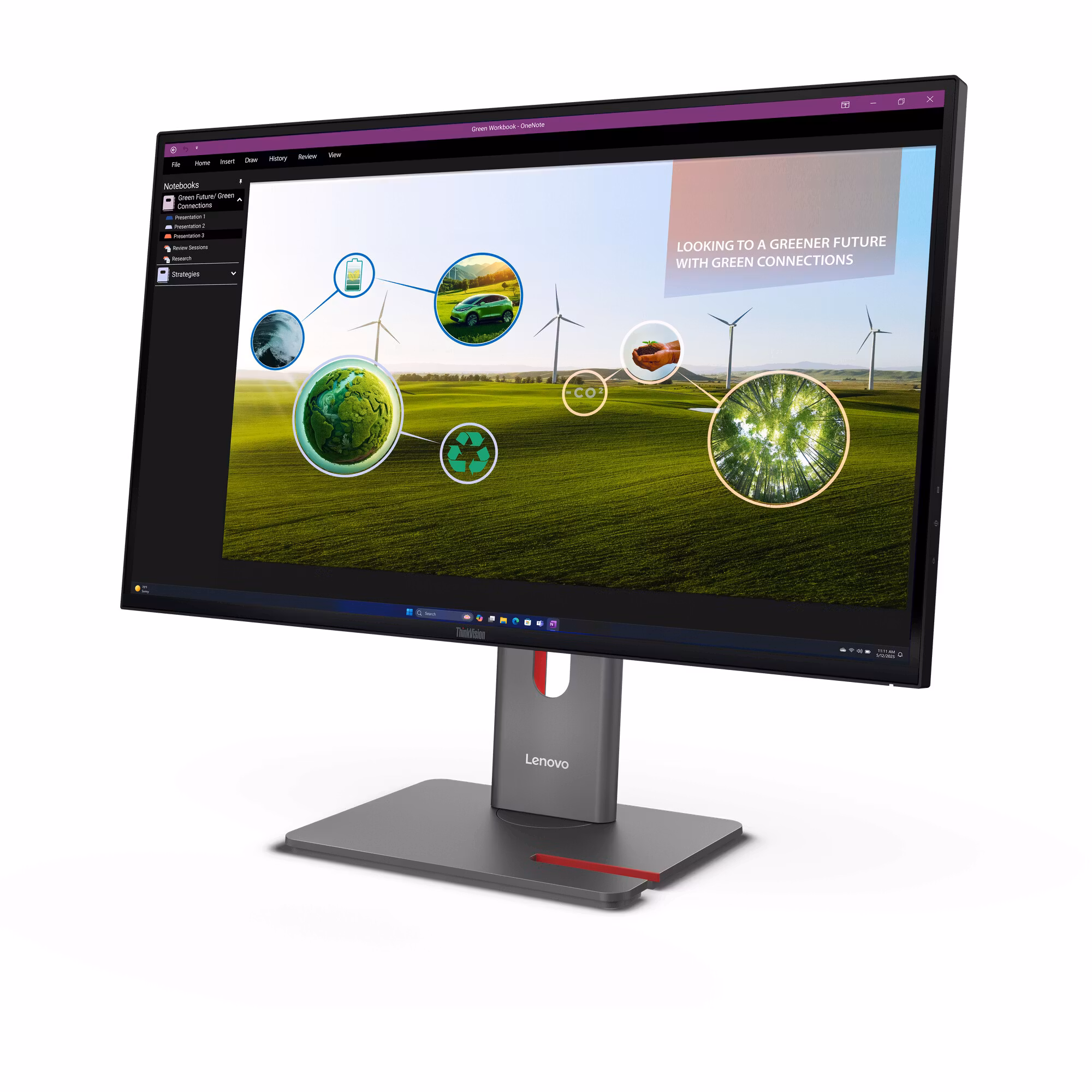 Lenovo ThinkVision P27Q-40 27" 2560 x 1440 pixels Quad HD Monitor