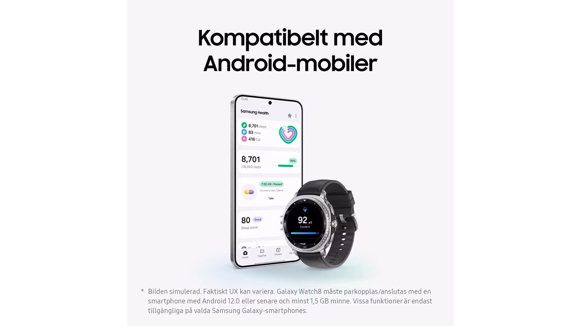 Samsung Galaxy Watch8 Classic BT 46mm Svart