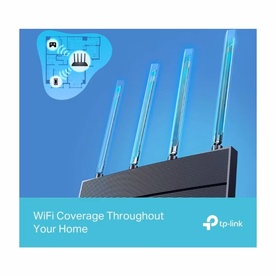 TP-Link Archer AX12 AX1500 Wi-Fi 6-router Svart