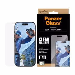 PanzerGlass iPhone 17 & 16 Pro Härdat Glas Skärmskydd Classic Fit