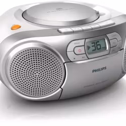 Philips AZ127 Boombox bärbar CD-spelare Silver