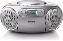 Philips AZ127 Boombox bärbar CD-spelare Silver