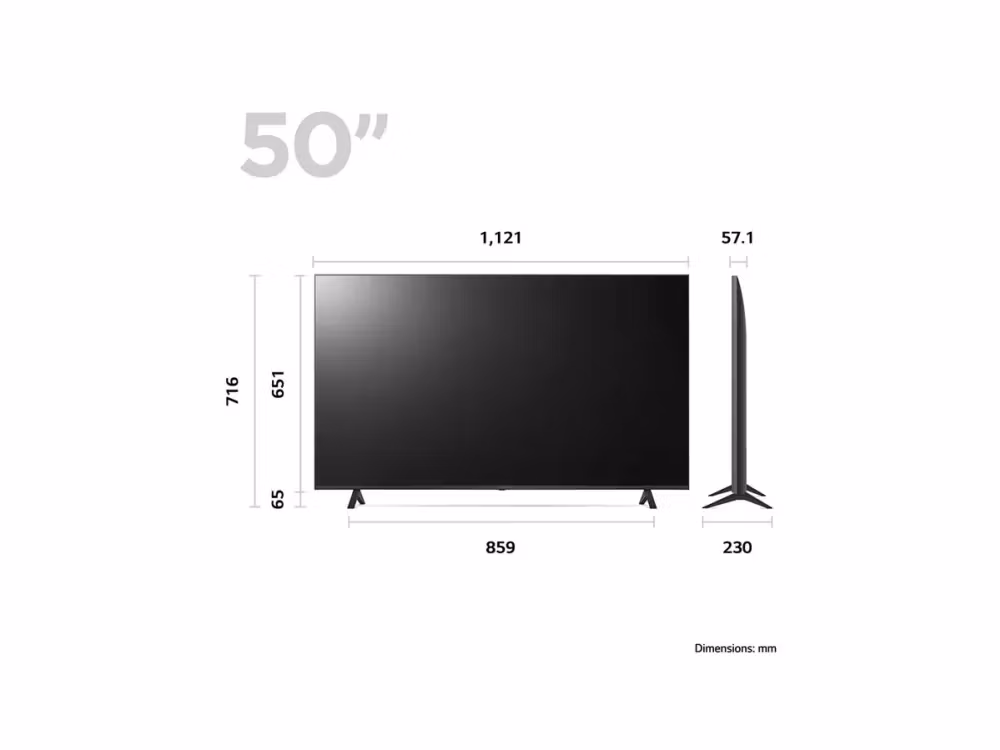 LG 50UR78006LK 50" 4K UHD LED-bakbelyst LCD TV Smart TV
