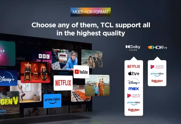 TCL 43P7K 43" 4K UHD LED-bakbelyst LCD TV QLED Smart TV