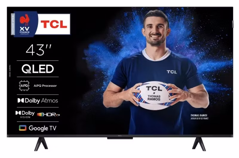 TCL 43P7K 43" 4K UHD LED-bakbelyst LCD TV QLED Smart TV