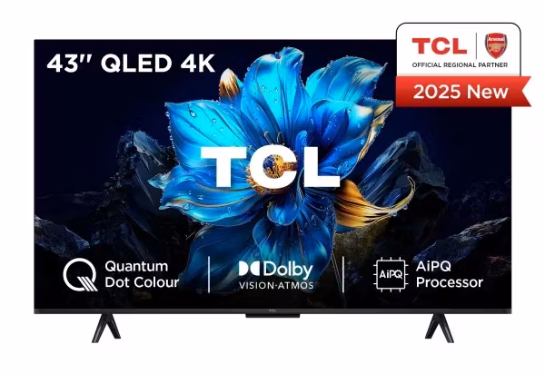 TCL 43P7K 43" 4K UHD LED-bakbelyst LCD TV QLED Smart TV