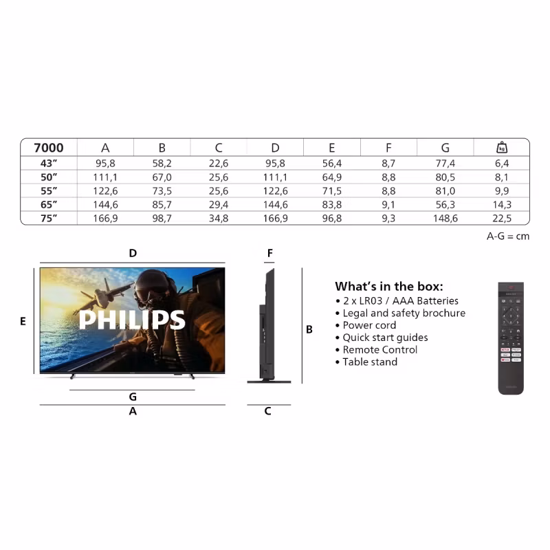 Philips 7000 series 43PUS7000/12 TV 43" 4K Ultra HD Smart TV Wi-Fi