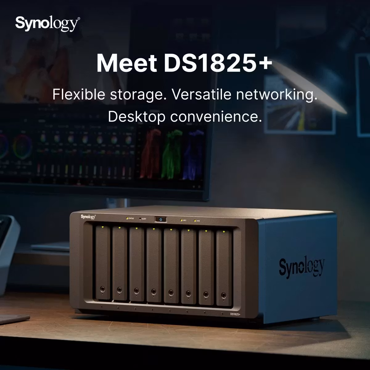 Synology DiskStation DS1825+ NAS & lagringsserver Ryzen Embedded V1500B 8 GB DDR4 0 TB