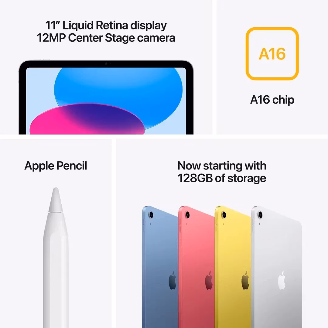 Apple iPad A16 Wi-Fi 11" 128GB Silver