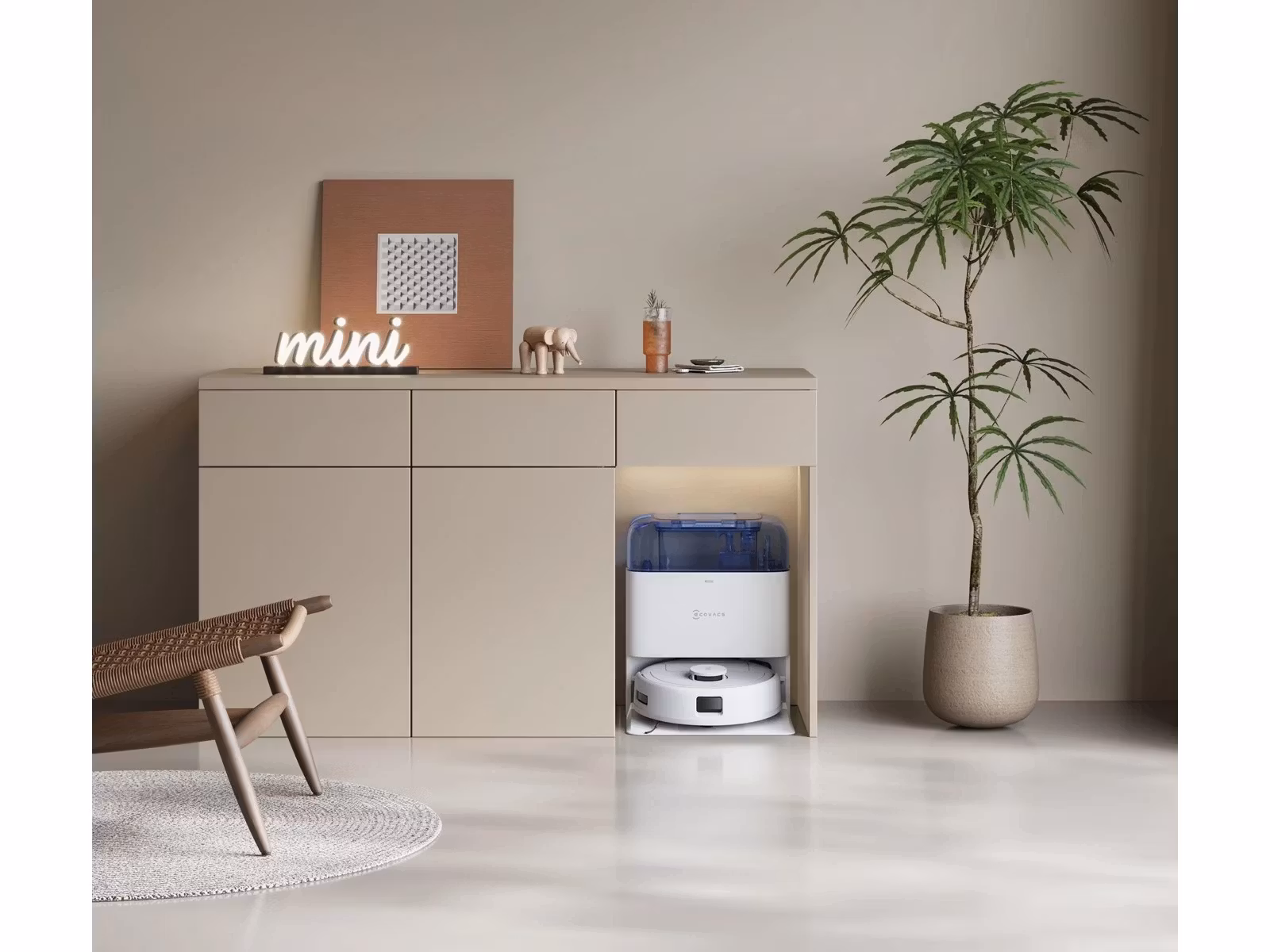 Ecovacs Robotdammsugare Deebot mini Blue Vit