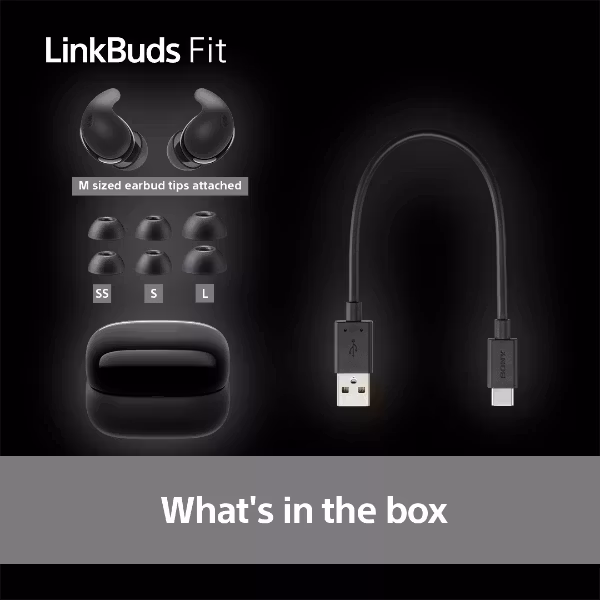 Sony LinkBuds Fit Trådlös In-ear Hörlurar Svart