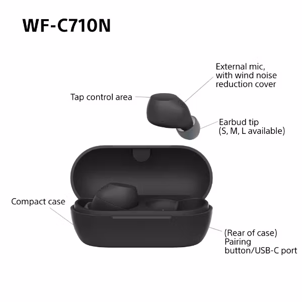 Sony WF-C710N True Wireless In-ear svart