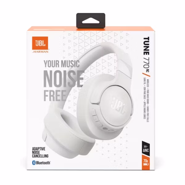 JBL Tune 770Nc trådlösa brusreducerande hörlurar vita