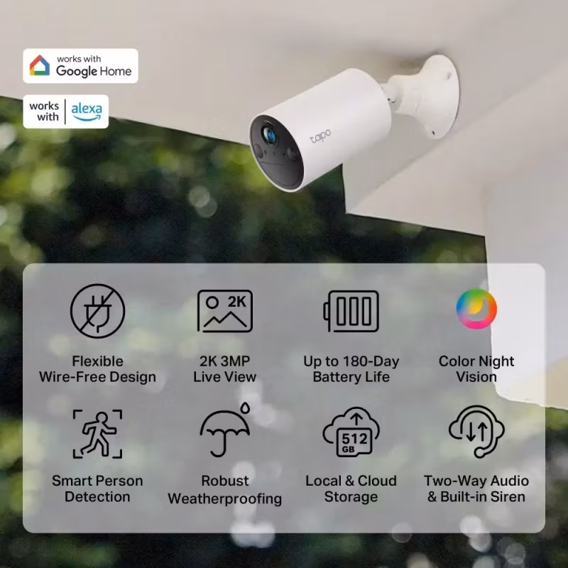 TP-Link Tapo C410 V1 övervakningskamera utomhus