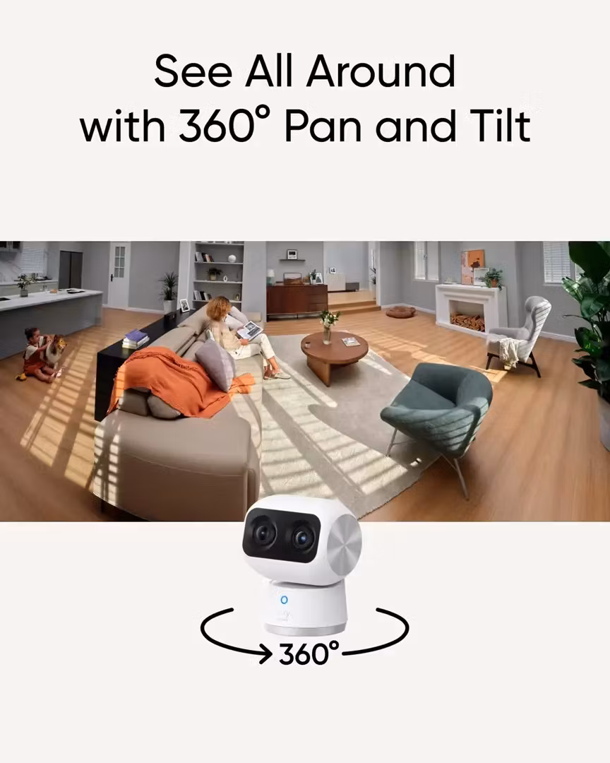 Eufy Indoor Cam S350 Övervakningskamera för inomhusbruk