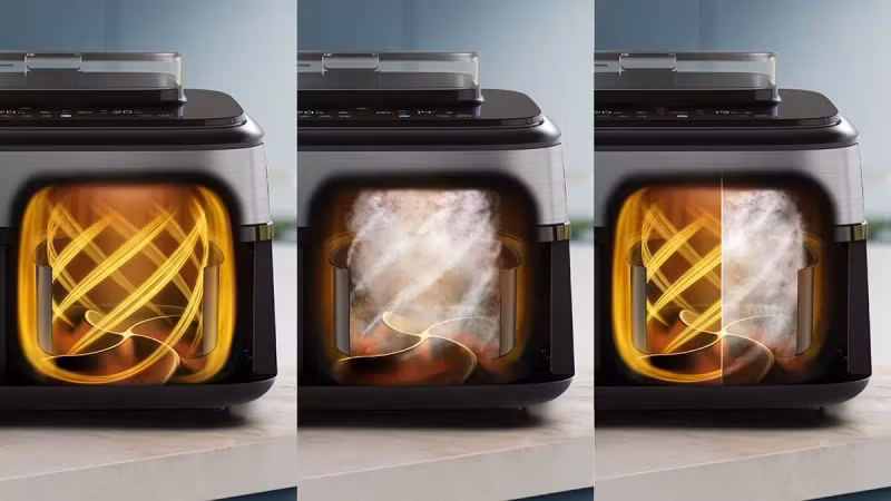 Philips 5000 Series NA555 Airfryer Dual Basket