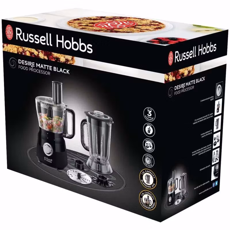 Russell Hobbs Köksmaskin 2.5liter 600W Matt svart