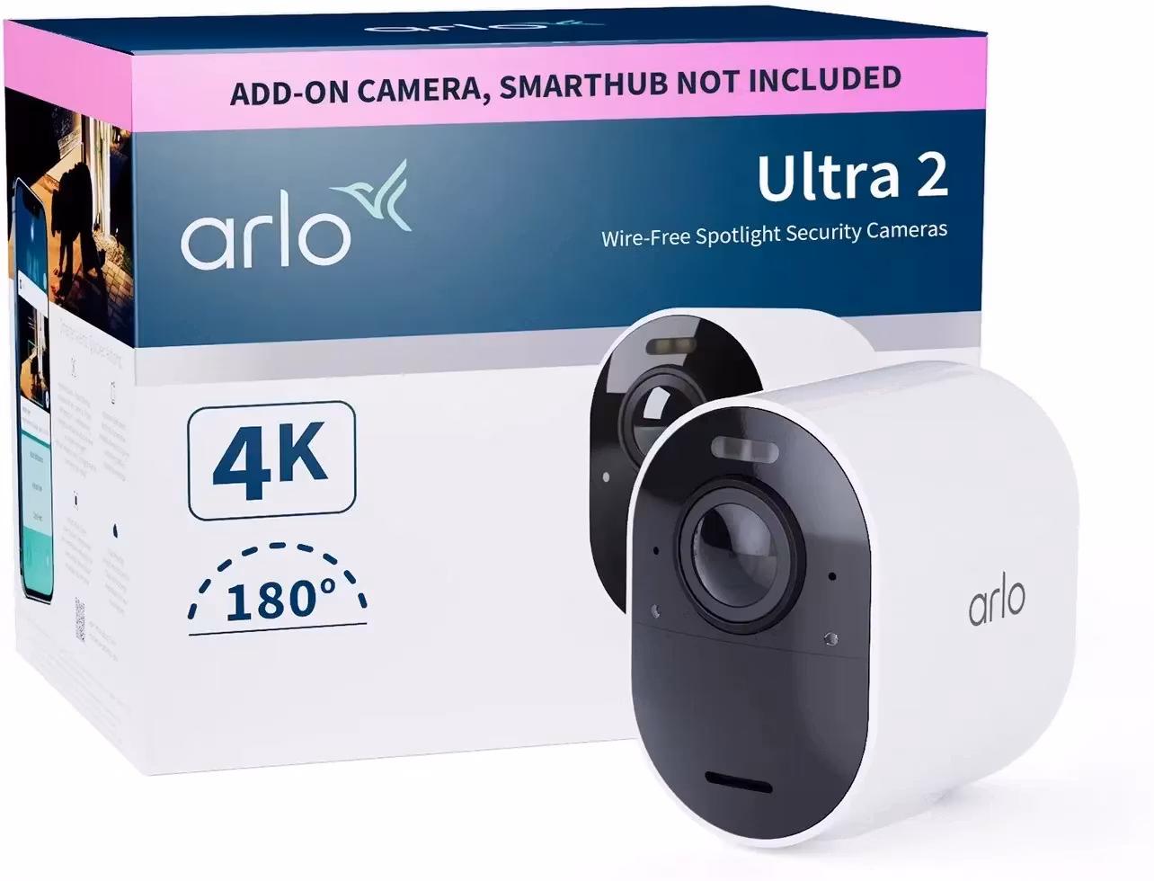 Arlo Ultra 2 Spotlight Övervakningskamera Utomhus Vit
