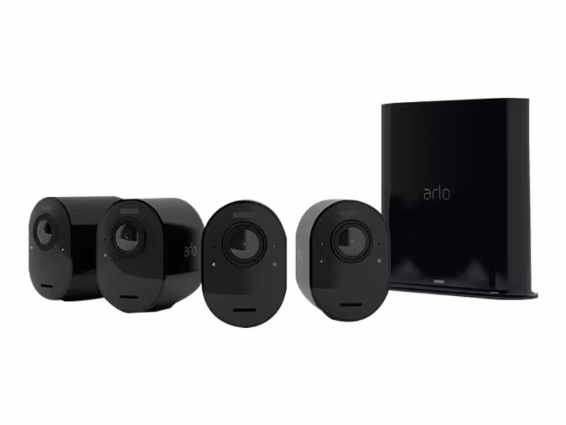 Arlo Ultra 2 Säkerhetssystem med 4 Kameror Svart