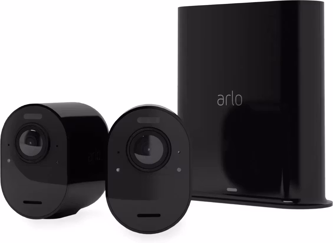 Arlo Ultra 2 Spotlight WiFi övervakningskamera 2-pack Svart