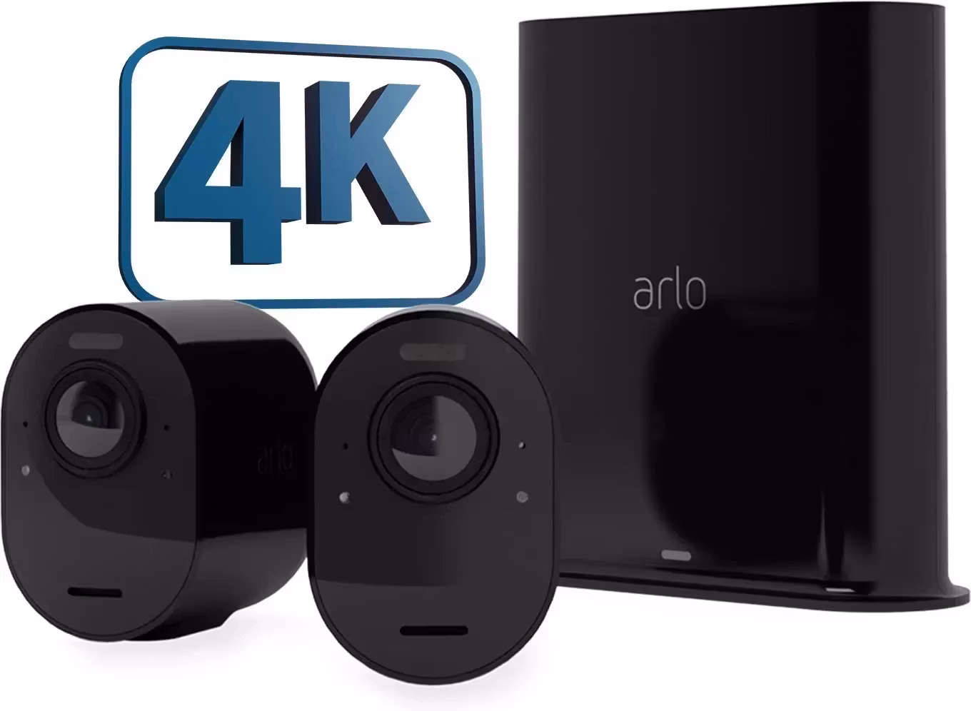 Arlo Ultra 2 Spotlight WiFi övervakningskamera 2-pack Svart