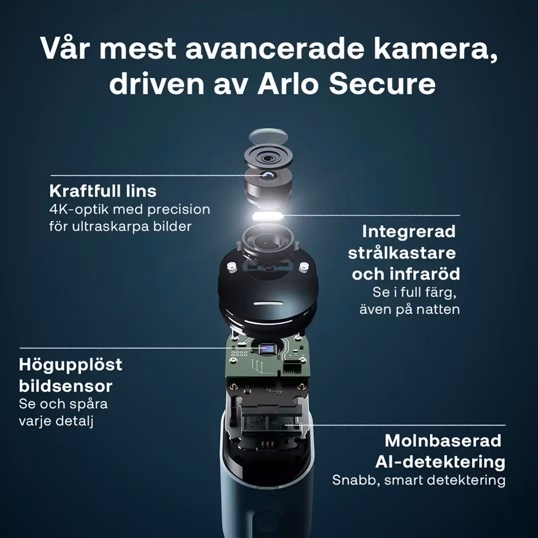 Arlo Ultra 2 Spotlight WiFi övervakningskamera 2-pack Svart