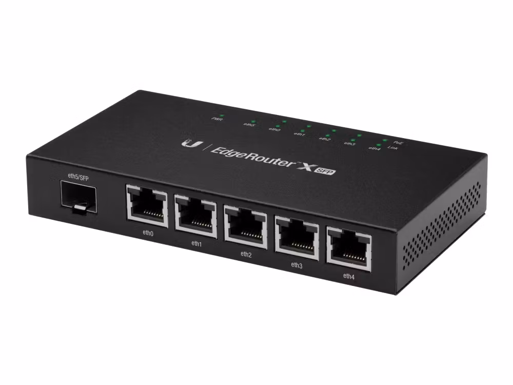 Ubiquiti EdgeRouter X SFP Router 5-portars switch Svart