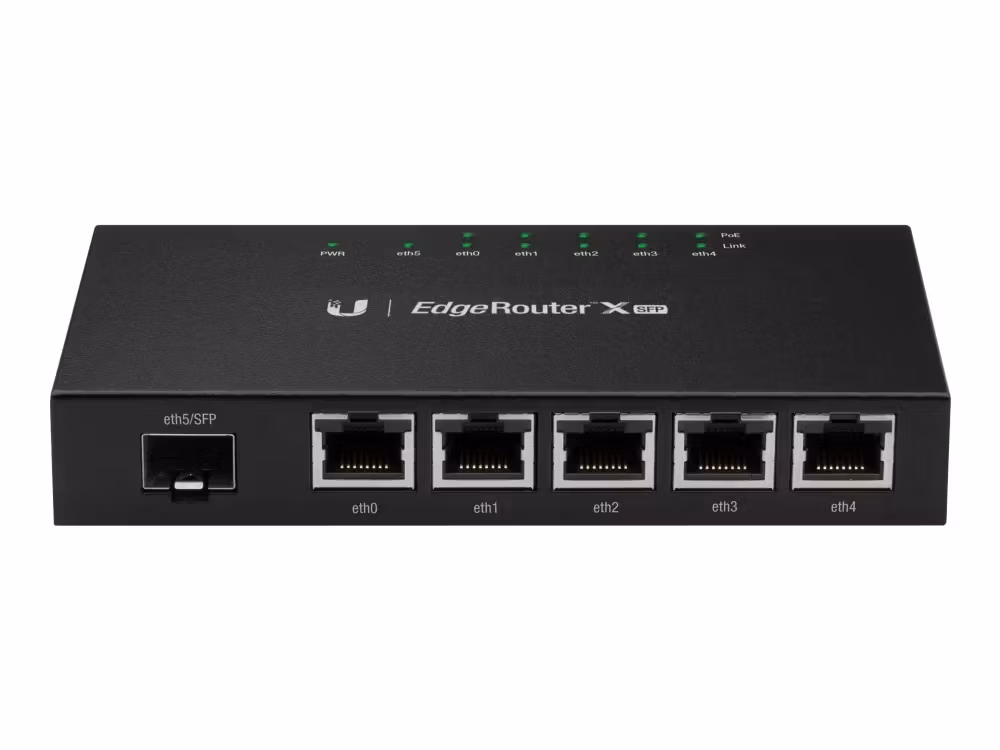 Ubiquiti EdgeRouter X SFP Router 5-portars switch Svart