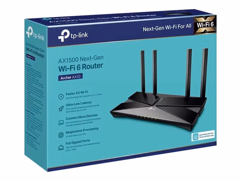 TP-Link Archer AX10 Trådlös router 4-ports-switch Wi-Fi 6