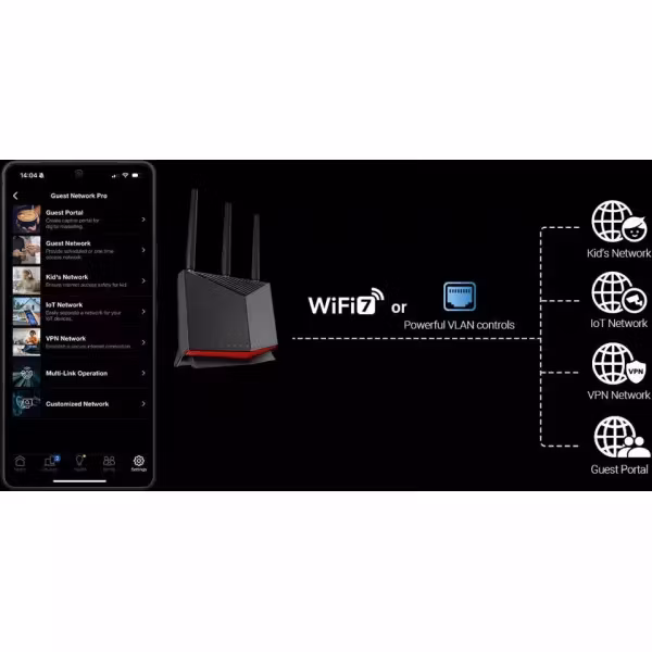 Asus RT-BE86U Dual-band Router WiFi7