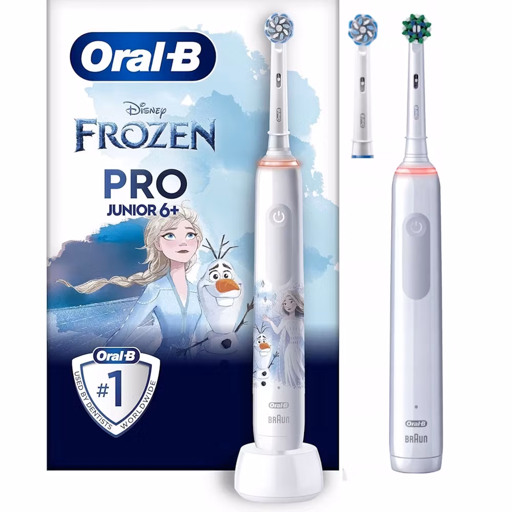 Oral-B Pro 3 3000 White+Oral-B Junior Frozen Eltandborste Family pack