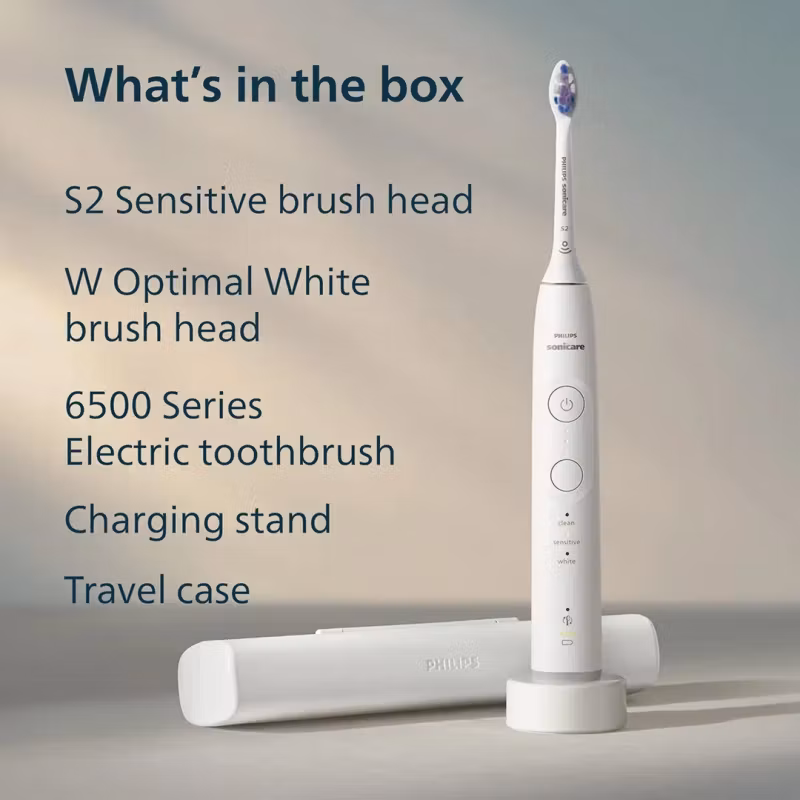 Philips Sonicare 6500 series HX7410 Eltandborste Vit