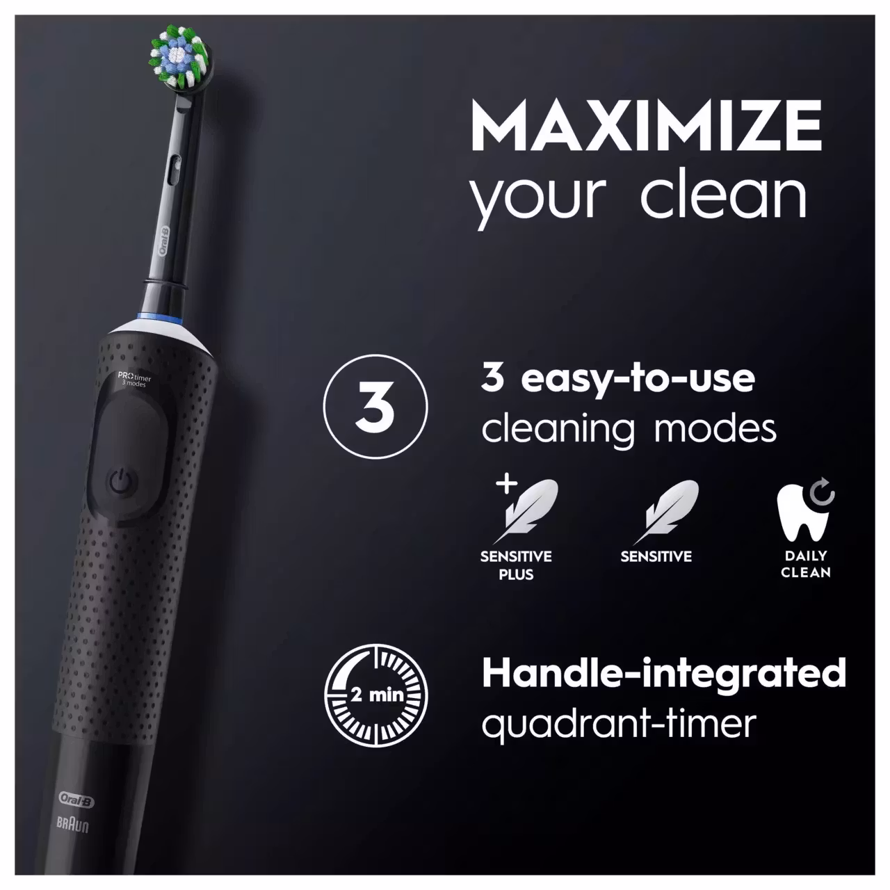 Oral B Vitality Pro Eltandborste Black