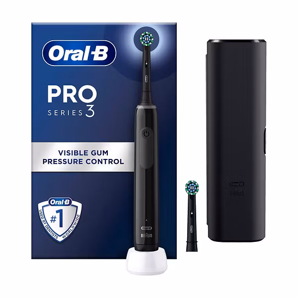 Oral-B Pro 3 3500 + Extra Refill + Travel Case Svart