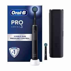 Oral-B Pro 3 3500 + Extra Refill + Travel Case Svart