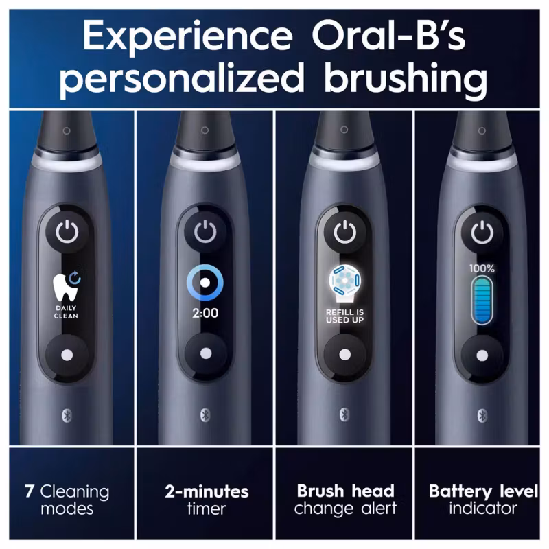 Oral-B iO9 Duo Pack Eltandborste Black/Rose Quartz