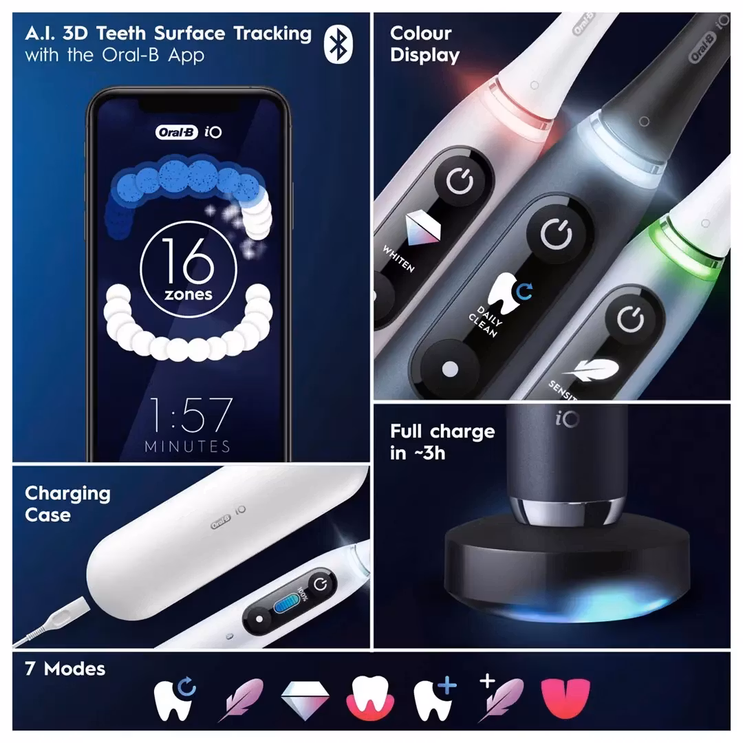 Oral-BiO9 Duo Pack Eltandborste Black/Rose Quartz