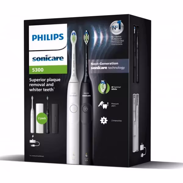 Philips Series 5300 HX7109/01 DUO 2-pack Svart/Vit
